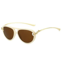 Designer Double Beam Pilot Sunglasses Luxury Brand Women's 🕶️