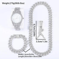 Diamond Baseball Star Shape Pendant With Necklace Bracelet Exquisite Watch 💎