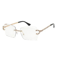Diamond Cut Lens Shades Eyewear Men Retro Frameless  👓