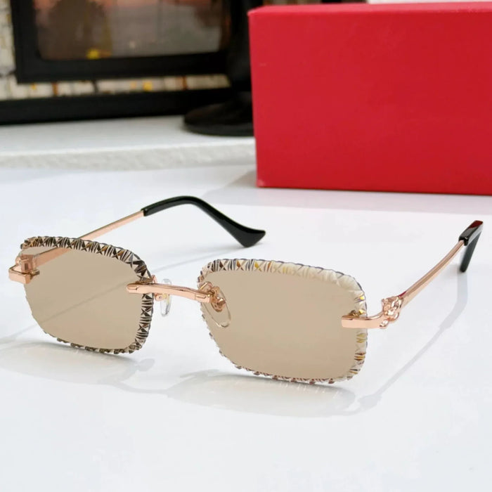 Diamond Cutting Lens Luxury Sunglasses 👓