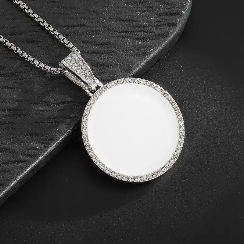 Diamond  Hip Hop Necklace Shiny Cubic Zirconia Wallet Pendant 💎