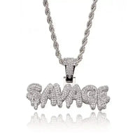 Diamond  Hip Hop Necklace Shiny Cubic Zirconia Wallet Pendant 💎