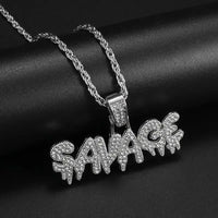 Diamond  Hip Hop Necklace Shiny Cubic Zirconia Wallet Pendant 💎