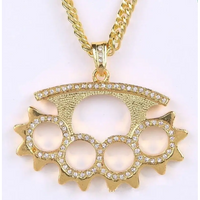 Diamond  Hip Hop Necklace Shiny Cubic Zirconia Wallet Pendant 💎