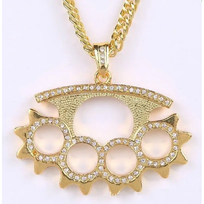 Diamond  Hip Hop Necklace Shiny Cubic Zirconia Wallet Pendant 💎