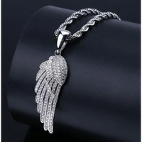 Diamond  Hip Hop Necklace Shiny Cubic Zirconia Wallet Pendant 💎