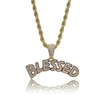 Diamond  Hip Hop Necklace Shiny Cubic Zirconia Wallet Pendant 💎
