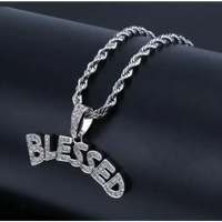 Diamond  Hip Hop Necklace Shiny Cubic Zirconia Wallet Pendant 💎