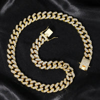 Diamond  Iced Out Tennis Chain Rhinestone Paved Miami Cuban Necklace Jewelry 💎