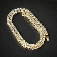 Diamond  Iced Out Tennis Chain Rhinestone Paved Miami Cuban Necklace Jewelry 💎