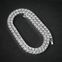 Diamond  Iced Out Tennis Chain Rhinestone Paved Miami Cuban Necklace Jewelry 💎