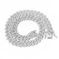 Diamond  Iced Out Tennis Chain Rhinestone Paved Miami Cuban Necklace Jewelry 💎