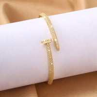 Diamond Micro-Set Zircon Ultra-Shiny Nail Bracelet  ✨