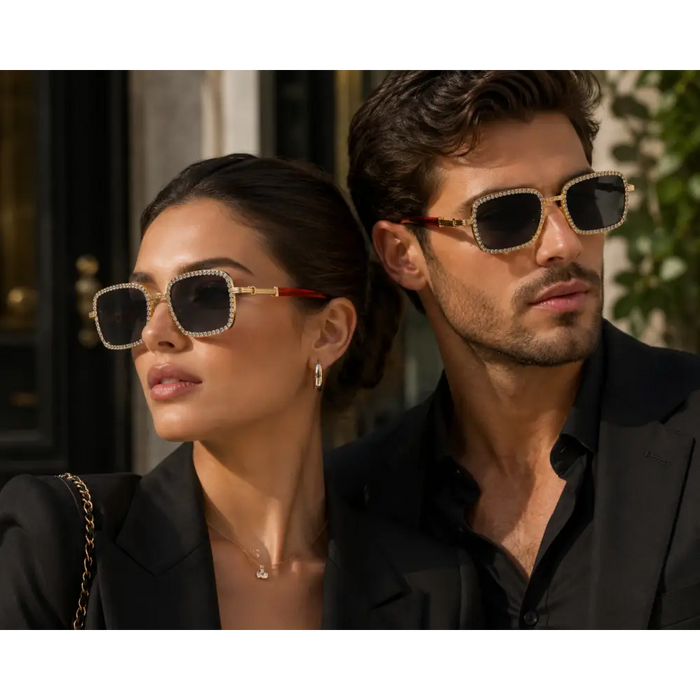 Diamond Vintage Personalized Sunglasses Wood Grain Sunglasses 🕶️