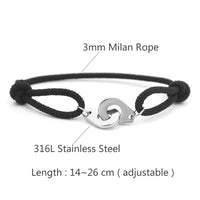 DV String Bracelet For Men Women Stainless Steel Sliding Adjustable Bracelet 🔗
