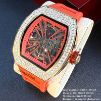 Luxury Men's  Automatic Mechanical Skeleton Diamond watch  ⏱️