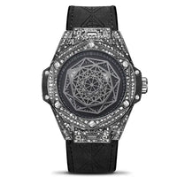 Embedded Diamonds Waterproof Silicone Strap Night Light Sport Watch ⌚️