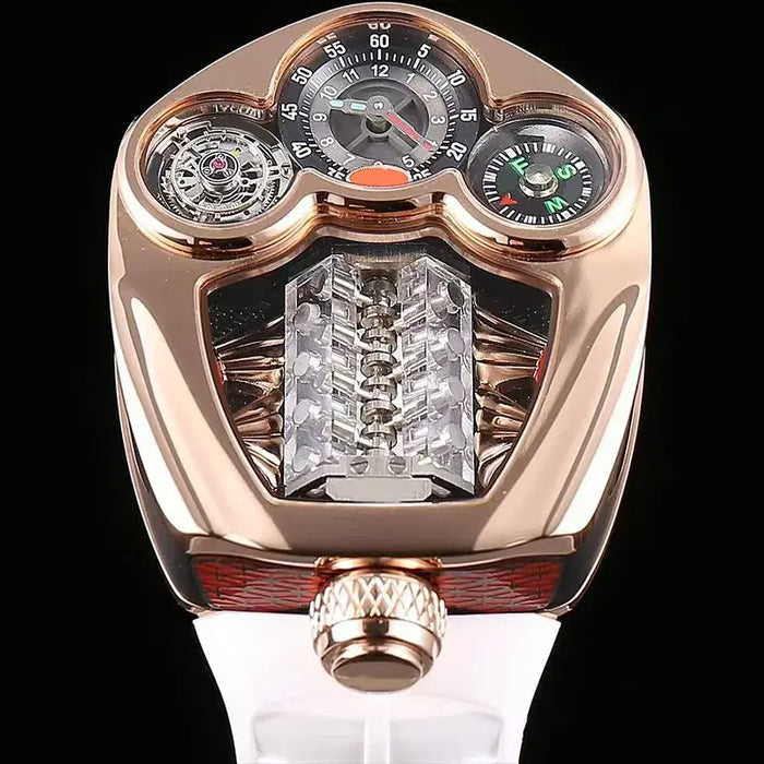 Engine Series Luxury Men's Watch | Compass Bezel | Premium Stainless Steel | ⌚️👑