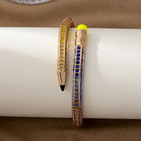 Elegant Colorful Zircon Pencil Cuff Bracelet – Unique Women's Jewelry