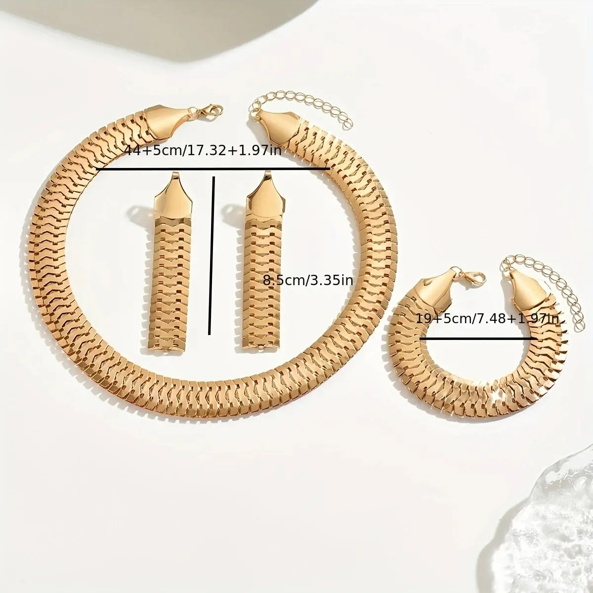 Wheat Ear Bracelet Necklace Earring Set ✨