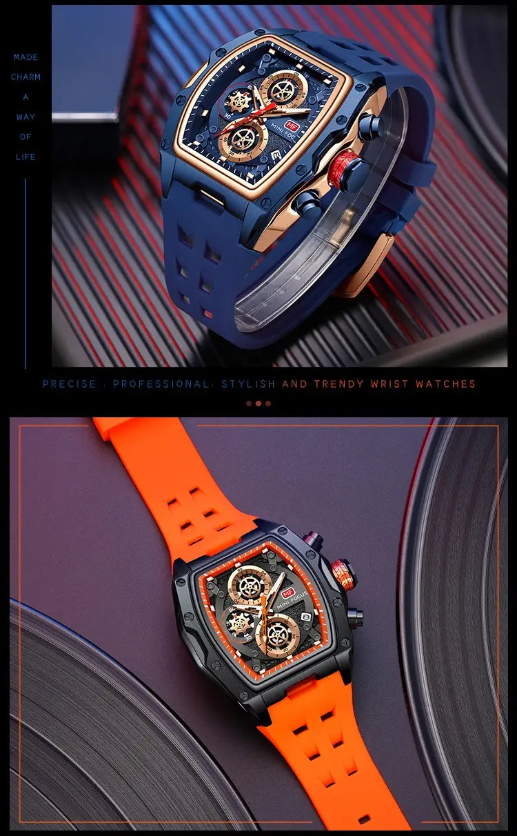 Luxury Rm Style Chronograph Mens Watch With Curved Glass And Openwork Design✨