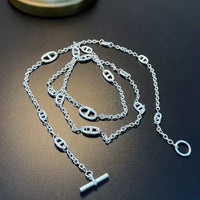 Farandole Jewelry Stainless Steel Necklace  Double Layer 🧡