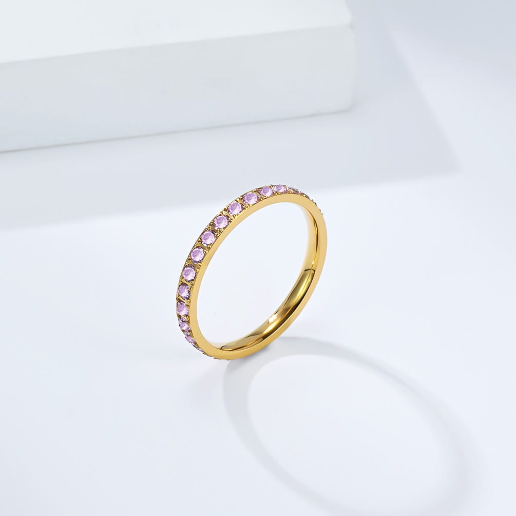 Womens Niche High-end Daisy-studded Stackable Pinky Ring 💍