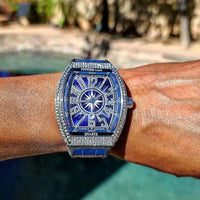 FM style Luxury Diamond Watch Digital Diamond Inlay Black Watch ⌚️