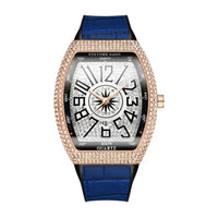 FM style Luxury Diamond Watch Digital Diamond Inlay Black Watch ⌚️