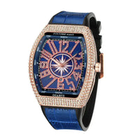 FM style Luxury Diamond Watch Digital Diamond Inlay Black Watch ⌚️