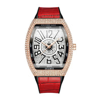 FM style Luxury Diamond Watch Digital Diamond Inlay Black Watch ⌚️