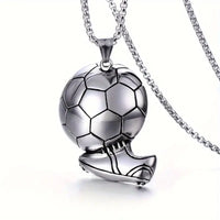 Football-Themed Alloy Pendant Necklace ⚽️