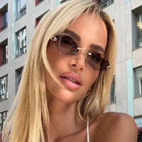 Frameless Cut Edge Sunglasses Fashion Versatile🕶️