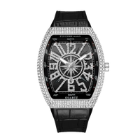 Frank Style watch men's sfull diamond barrel men's watch ⏱️