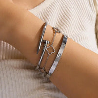 French Lucky Clover Women's Bracelet Set High Quality Stainless Steel ✨
