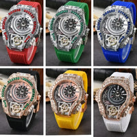 Full diamond Classic Quartz Watches Mens Case Business Luxury 💎