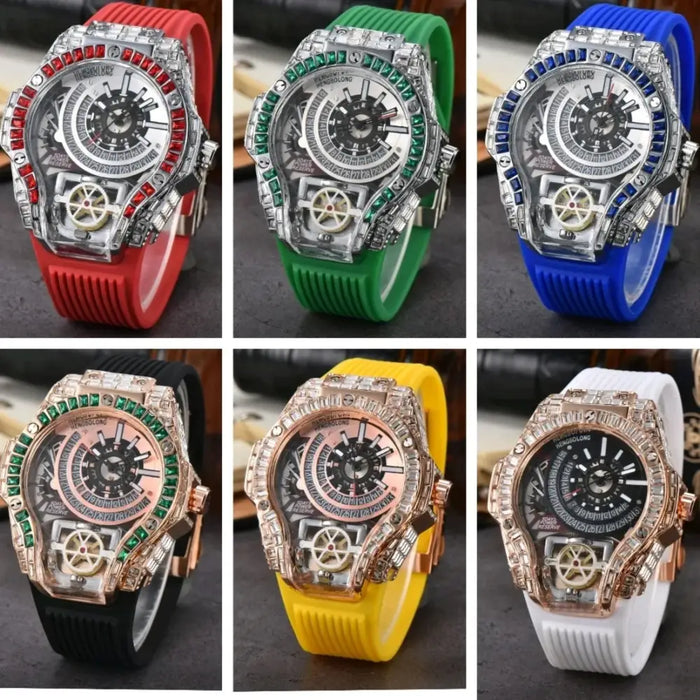 Full diamond Classic Quartz Watches Mens Case Business Luxury 💎