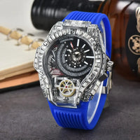 Full diamond Classic Quartz Watches Mens Case Business Luxury 💎