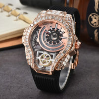 Full diamond Classic Quartz Watches Mens Case Business Luxury 💎