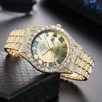 Full Diamond Iced Out Alloy Decoration Quartz Watch for Men Luxury 💎