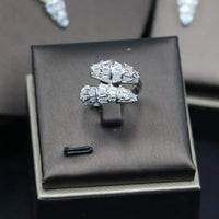 Full Diamond Serpentine Necklace Jewelry Set Light Luxury Premium Zircon Four Piece Set 💎