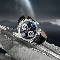 Galaxy Astronomia Automatic Mechanical Watch – Starry Twelve Constellations Sapphire Leather ⌚️