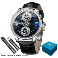 Galaxy Astronomia Automatic Mechanical Watch – Starry Twelve Constellations Sapphire Leather ⌚️