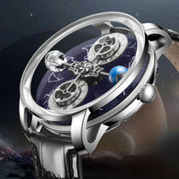 Galaxy Astronomia Automatic Mechanical Watch – Starry Twelve Constellations Sapphire Leather ⌚️