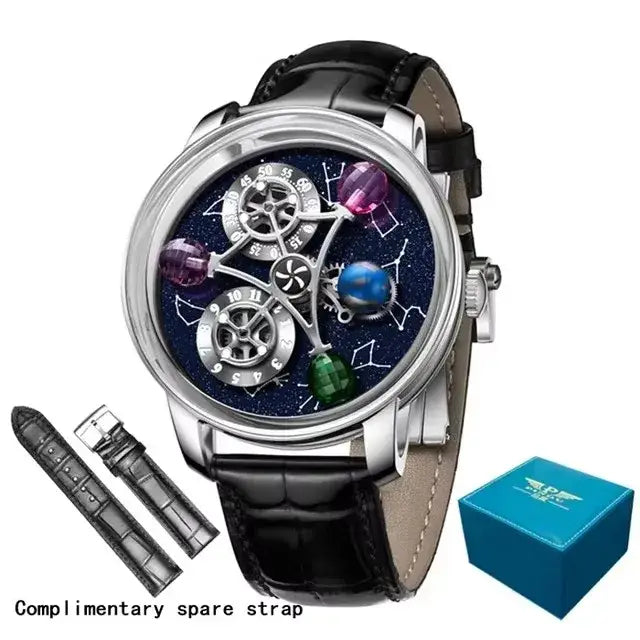 Galaxy Twelve Constellations Automatic Watch – Luxury Waterproof Men's Timepiece