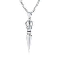 GANDHANRA STAINLESS STEEL VAJRA DAGGER PATRON SAINT AMULET NECKLACE✨
