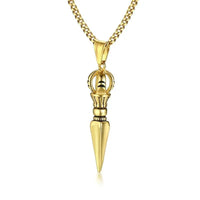 GANDHANRA STAINLESS STEEL VAJRA DAGGER PATRON SAINT AMULET NECKLACE✨