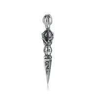 GANDHANRA STAINLESS STEEL VAJRA DAGGER PATRON SAINT AMULET NECKLACE✨