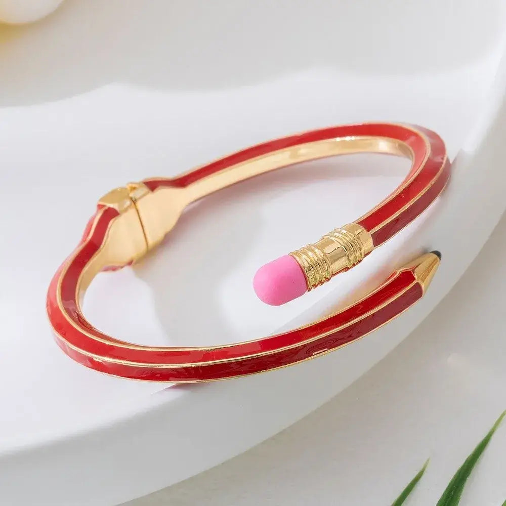 Luxury Cross Enamel Cuff Bracelet – Shiny Open Bangle for Women ✨