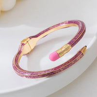 Luxury Cross Enamel Cuff Bracelet – Shiny Open Bangle for Women ✨